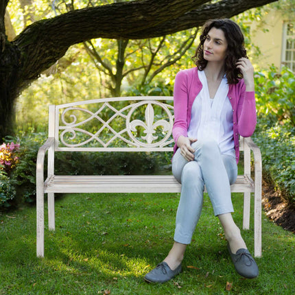 Metal garden bench