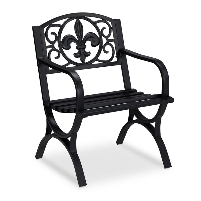 Metal garden chair in antique style