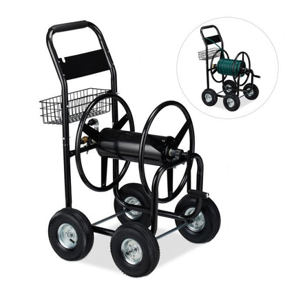 Metal hose cart in XL, black