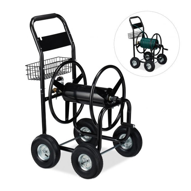 Metal hose cart in XL, black