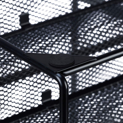 Metal magazine rack with 4 compartments