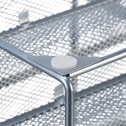 Metal magazine rack with 4 compartments
