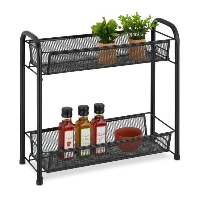Metalen kruidenrek met 2 planken