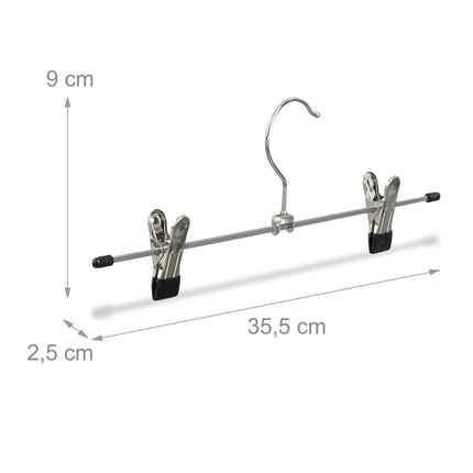 Metal trouser hangers Packs of 10 and 20