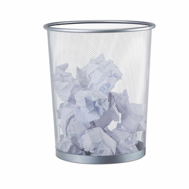 Metal wastebasket