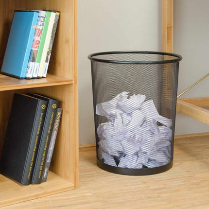 Metal wastebasket