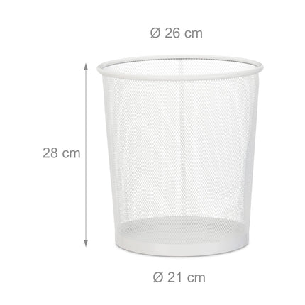 Metal wastebasket
