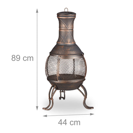 Mexican style outdoor fireplace