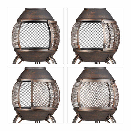 Mexican style outdoor fireplace