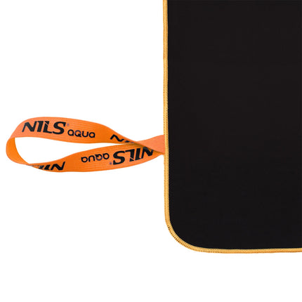 Microfibre Towel 180x100 cm, Black-Orange