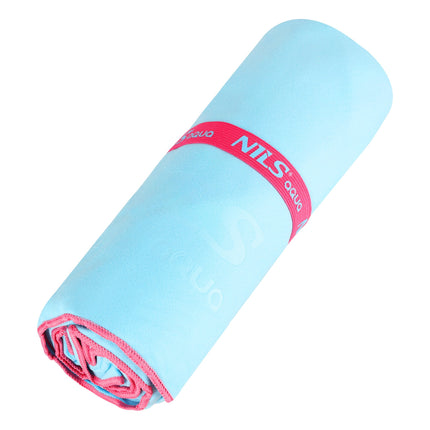 Microfibre Towel 200x90 cm, Blue-Pink