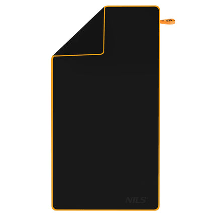 Microfibre Towel, Black-Orange, 180x100 cm