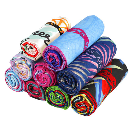 Microfibre Towel, Floral Design, 160x80 cm