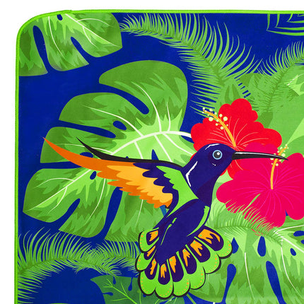 Microfibre Towel, Floral Design, 160x80 cm