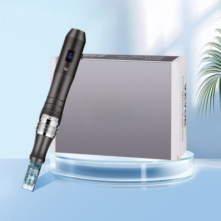 Microneedling Pen Kit, 6-Speed LCD, 0–2.5 mm, 5x16-Pin