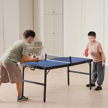 Mid-Size Ping Pong Table 60x26, Foldable Set with Net