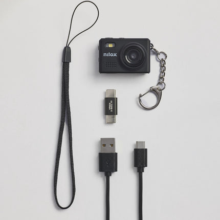 Mini Action Camera 720p HD, 2MP, Keychain Design