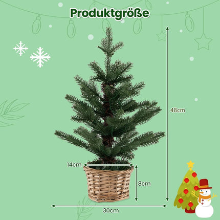 Mini Christmas Tree with LED Lights, 48cm, PE Material