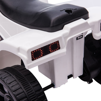 Children's Electric ATV - Mini Quad with Headlight, Black/White
