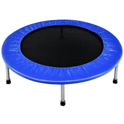 Mini Fitness Trampoline, 97 cm, Foldable, Blue, 150 kg Capacity