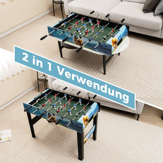 Mini tafelvoetbaltafel met 14 spelers, 2 ballen, scorebord