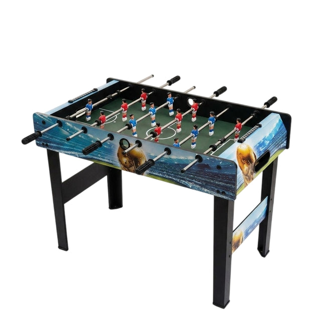 Mini tafelvoetbaltafel met 14 spelers, 2 ballen, scorebord