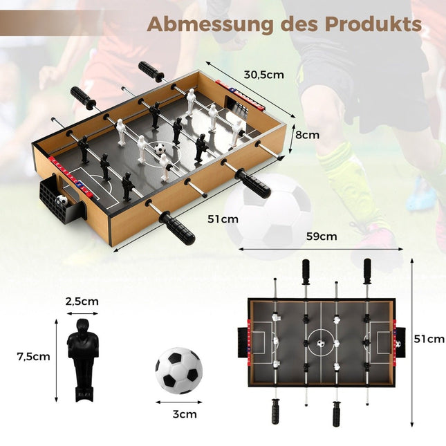 Mini tafelvoetbaltafel met ledverlichting en 2 ballen