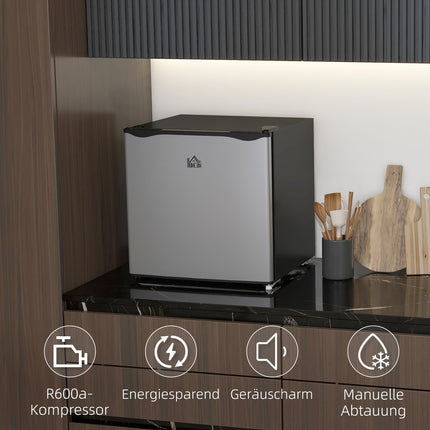 35L freestanding mini freezer, silver, 5-level control