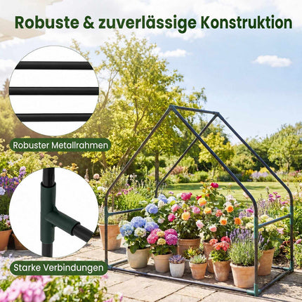 Mini Greenhouse with Metal Frame and Waterproof Mat