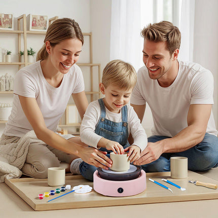 Mini Pottery Wheel Kit, 6 in Turntable, 0-140 RPM