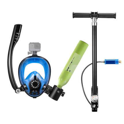Mini Scuba Tank 0.5L Set – Full-Face Mask, Pump