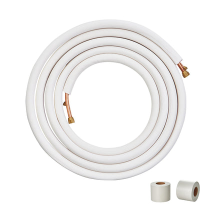 Mini Split Line Set 25 Ft, 1/4 x 3/8 Insulated Copper