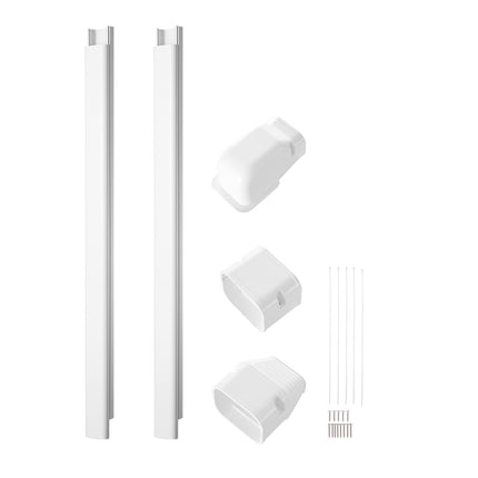 Mini Split Line Set Cover, PVC 2270mm Paintable White