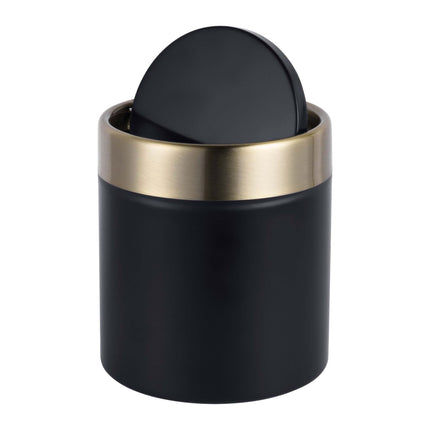 Mini Table Bin, 1.5L, Black – Metal Swing Lid