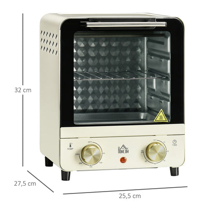 Mini oven 15L, 1000W, Timer, Cream white, Convection