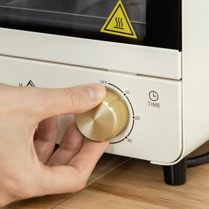 Mini oven 15L, 1000W, Timer, Cream white, Convection