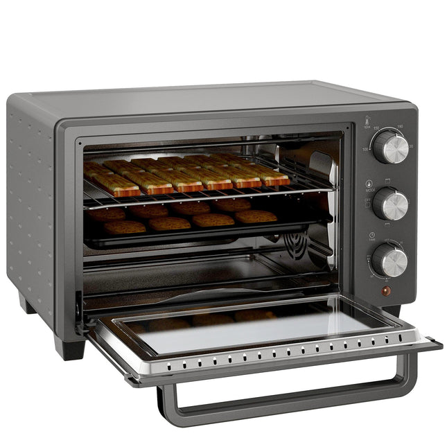 21L Mini Oven – 1400W, Timer & Temp Control, Stainless Steel