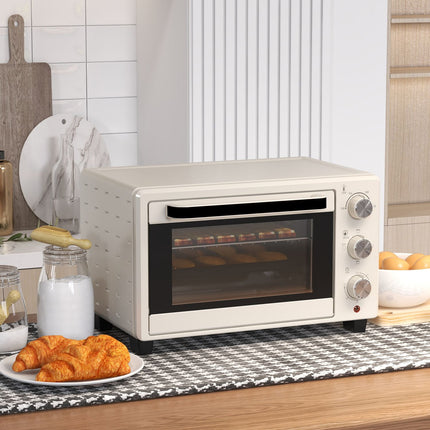 21L mini oven, 1400W with timer, includes tray and stand