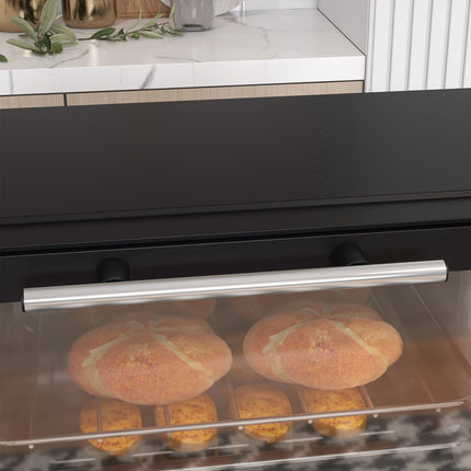 9L stainless steel mini oven, 750W, adjustable timer