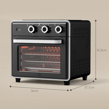 Mini oven with Air Fryer, 20L, Timer, 1400W, Metal
