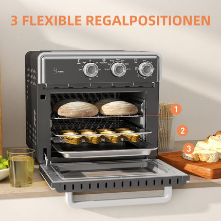 Mini oven with air circulation, 20L, 1400W, Multi-Mode
