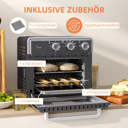 Mini oven with air circulation, 20L, 1400W, Multi-Mode