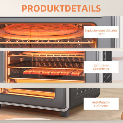 Mini oven with air circulation, 20L, 1400W, Multi-Mode