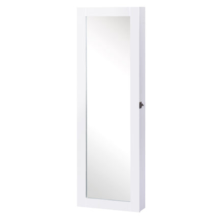 Wall mirror cabinet with large jewelry storage, 37x9.5x112cm