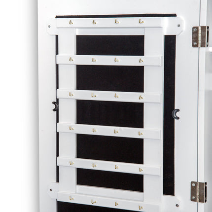 Wall mirror cabinet with large jewelry storage, 37x9.5x112cm