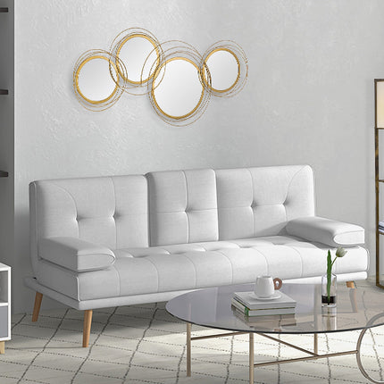 Round Metal Mirror Set - Wall Art for Living Room & Bedroom