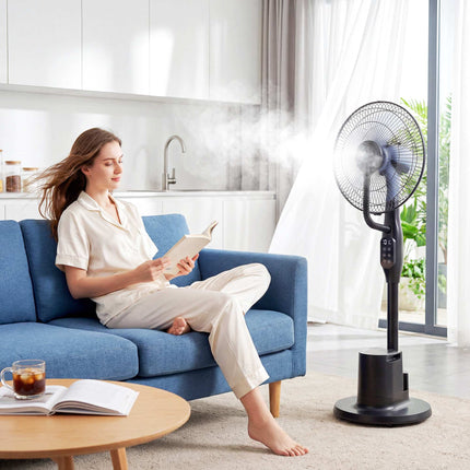 Misting Pedestal Fan, 70 Oscillation, 3 Speeds, 3.5L Tank