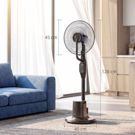 Misting Pedestal Fan, 70 Oscillation, 3 Speeds, 3.5L Tank
