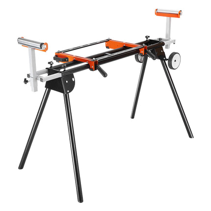 Miter Saw Stand, 550 lb Steel Folding, Adjustable with Wheels