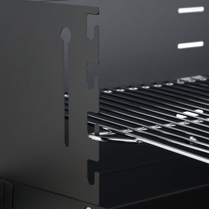 Mobile Barbecue Cart with Shelves and Wheels